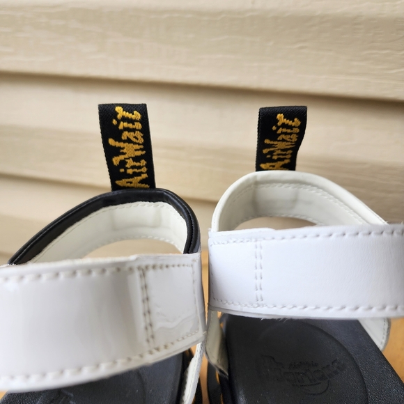Dr. Martens Blaire patent leather strap white sandals - Picture 5 of 15